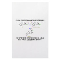 From Tryptophan To Serotonin (Chemistry Humor) Custom Stationery