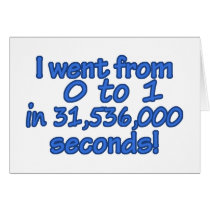 From Zero To One In Seconds Greeting Card
