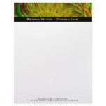 Frond · Fractal Art · Green &amp; Red Personalized Letterhead