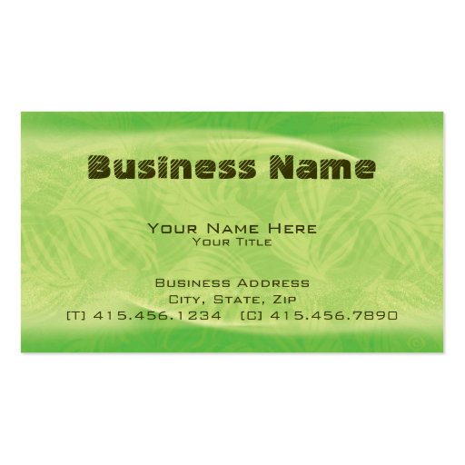 fronds in flight ~ bc business cards (front side)