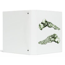 Front and side view of bones of the feet vinyl binders