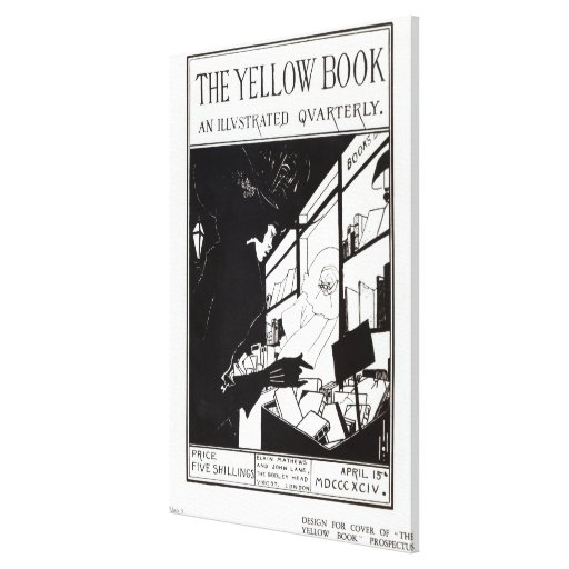 Front cover of the prospectus for 'The Yellow Book Stretched Canvas Print