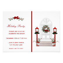 Front Door Holiday Invitation
