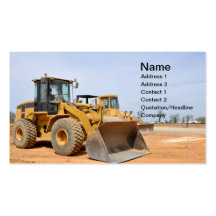 front end loader business card