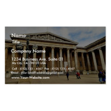 Front Entrance To The British Museum In London Eng Business Card