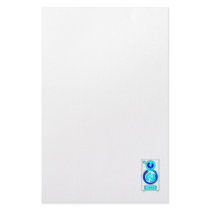 Front Facing Blue and White Single Speaker Graphic Customized Stationery