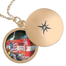Front of Fire Engine Custom Necklace