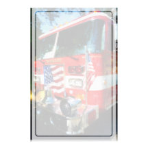 Front of Fire Engine Customized Stationery