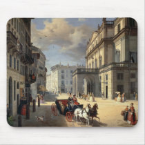 Front of La Scala Theatre, 1852 Mousepad