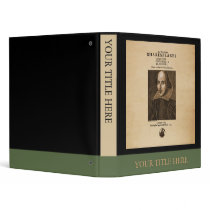 Front Piece to Shakespeare's First Folio Vinyl Binder