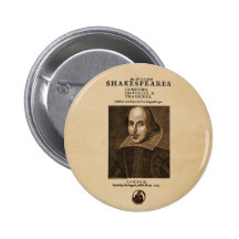 Front Piece to Shakespeare's First Folio Buttons