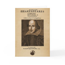 Front Piece to Shakespeare's First Folio Greeting Card
