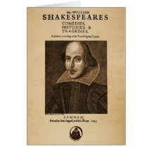 Front Piece to Shakespeare's First Folio Greeting Card