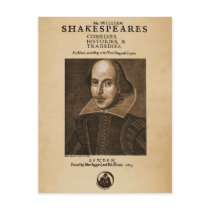 Front Piece to Shakespeare's First Folio Postcards