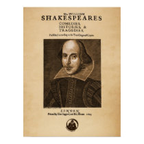 Front Piece to Shakespeare's First Folio posters