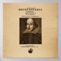 Front Piece to Shakespeare's First Folio Posters