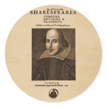 Front Piece to Shakespeare's First Folio Stickers