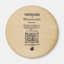 Front Piece to the A Midsummer Nights Dream Quarto Magnets