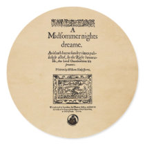 Front Piece to the A Midsummer Nights Dream Quarto Stickers