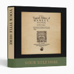 Front Piece to the Hamlet Quarto (1605 version) 3 Ring Binders
