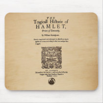 Front Piece to the Hamlet Quarto (1605 version) mousepads by shakespeareshoppe Front Piece to the Hamlet Quarto (1605 version) mousepads