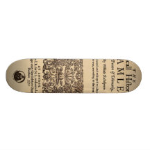 Front Piece to the Hamlet Quarto (1605 version) Custom Skateboard