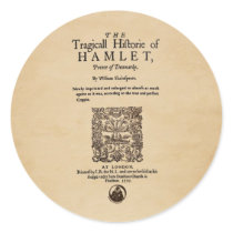 Front Piece to the Hamlet Quarto (1605 version) stickers