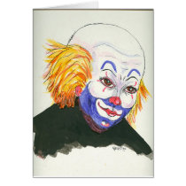 Front portrait of a Clown cards by life4paws Front portrait of a Clown cards