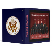Front: U.S. Supreme Court - Back: S. Court Seal Vinyl Binders