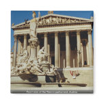 Front view of the Vienna parliament, Austria Magnets