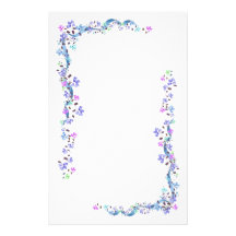 Frontera floral - efectos de escritorio papeleria personalizada