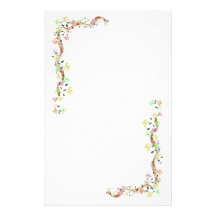 Frontera floral - efectos de escritorio  papeleria de diseño