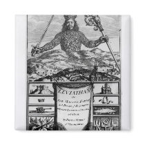 Frontispiece by Thomas Hobbes  of Malmesbury Refrigerator Magnet