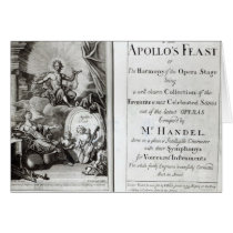 Frontispiece for Apollo's Feast, c.1734 Cards
