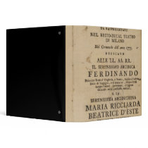 Frontispiece from Mozart's 'Lucio Silla' 3 Ring Binder