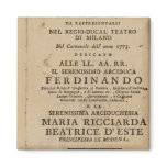 Frontispiece from Mozart's 'Lucio Silla' Magnet