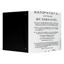 Frontispiece of an edition of the 'Zend 3 Ring Binders
