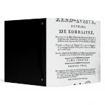 Frontispiece of an edition of the 'Zend 3 Ring Binders