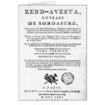 Frontispiece of an edition of the 'Zend Cards