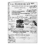 Frontispiece of 'La Defense et Illustration Greeting Cards