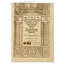 Frontispiece of 'The Book of Common Prayer' Card