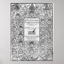 Frontispiece of 'The Chronicles of England' Posters