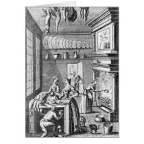 Frontispiece of 'The Compleat Housewife' Greeting Card