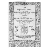 Frontispiece of 'The Shepeards Calender' Greeting Card