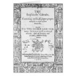 Frontispiece of 'The Shepeards Calender' Greeting Card