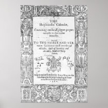 Frontispiece of 'The Shepeards Calender' Print