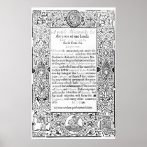 Frontispiece to a Roman Calendar, 1591 Print