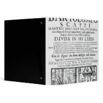 Frontispiece to cook book of Bartolomeo Scappi 3 Ring Binder