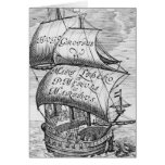 Frontispiece to 'De mari libero', by Hugo Grotius Greeting Cards
