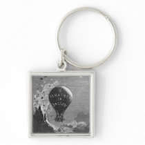 Frontispiece to 'Five Weeks in a Balloon' Keychains